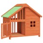 Dog house solid brown pine wood 96x60.5x87 cm by vidaXL, Dog kennels and fences - Ref: Foro24-172267, Price: 124,98 €, Discou...