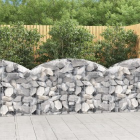 Galvanized iron arch-shaped gabion basket 150x30x80/100cm by vidaXL, Pots and planters - Ref: Foro24-153444, Price: 40,99 €, ...