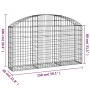 Bogenförmiger Gabionenkorb aus verzinktem Eisen, 150 x 30 x 80/100 cm von vidaXL, Töpfe und Pflanzgefäße - Ref: Foro24-153444...