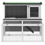 Solid gray pine wood hutch 102x90x84.5 cm by vidaXL, Cages and habitats for small animals - Ref: Foro24-172284, Price: 151,99...