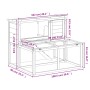 Solid gray pine wood hutch 102x90x84.5 cm by vidaXL, Cages and habitats for small animals - Ref: Foro24-172284, Price: 151,99...