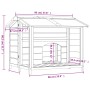 Solid pine wood dog house in mocha color, measuring 96x87x80.5 cm. by vidaXL, Dog kennels and fences - Ref: Foro24-172266, Pr...