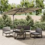 Taupe gray double-roof hanging parasol 400x300 cm by vidaXL, Umbrellas - Ref: Foro24-319950, Price: 275,48 €, Discount: %