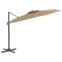 Taupe gray double-roof hanging parasol 400x300 cm by vidaXL, Umbrellas - Ref: Foro24-319950, Price: 275,48 €, Discount: %