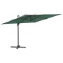 Sombrilla colgante con poste de aluminio verde 400x300 cm de vidaXL, Sombrillas - Ref: Foro24-319914, Precio: 200,34 €, Descu...