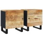 Nachttische 2 Stück aus massivem Mangoholz 40x33x46 cm von vidaXL, Nachttische - Ref: Foro24-345209, Preis: 129,54 €, Rabatt: %