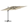 Sand white double roof hanging parasol 400x300 cm by vidaXL, Umbrellas - Ref: Foro24-319944, Price: 263,72 €, Discount: %