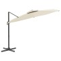 Sand white double roof hanging parasol 400x300 cm by vidaXL, Umbrellas - Ref: Foro24-319944, Price: 263,72 €, Discount: %