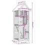 Birdhouse solid brown pine wood 60x58.5x160 cm by vidaXL, Feet and bird cages - Ref: Foro24-172255, Price: 150,32 €, Discount: %