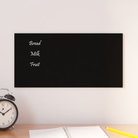 Black tempered glass magnetic wall board 40x20 cm by vidaXL, White boards - Ref: Foro24-347933, Price: 17,85 €, Discount: %