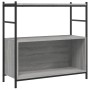 Iron and wood shelf, gray Sonoma engineering, 80x30x78.5 cm by vidaXL, Bookcases and shelves - Ref: Foro24-832796, Price: 43,...