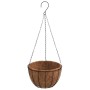 Hanging pots 4 pcs black steel coconut coating Ø35x52cm by vidaXL, Saucers and buckets for pots - Ref: Foro24-319358, Price: ...