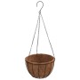 Hanging pots 4 pcs black steel coconut coating Ø35x52cm by vidaXL, Saucers and buckets for pots - Ref: Foro24-319358, Price: ...