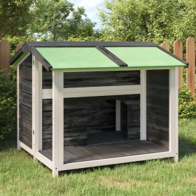 Dog house solid gray pine wood 96x87x80.5 cm by vidaXL, Dog kennels and fences - Ref: Foro24-172265, Price: 175,99 €, Discoun...