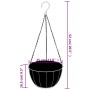 Hanging pots 4 pcs black steel coconut coating Ø35x52cm by vidaXL, Saucers and buckets for pots - Ref: Foro24-319358, Price: ...