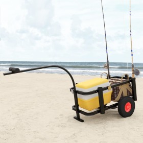 Black steel fishing cart by vidaXL, Cars and islands - Ref: Foro24-153603, Price: 92,65 €, Discount: %