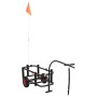 Carrito de pesca de acero negro de vidaXL, Carros e islas - Ref: Foro24-153603, Precio: 92,02 €, Descuento: %