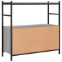 Iron and wood shelf, gray Sonoma engineering, 80x30x78.5 cm by vidaXL, Bookcases and shelves - Ref: Foro24-832796, Price: 43,...