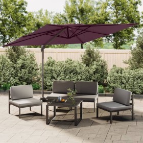 Hanging double-roof red burgundy umbrella 400x300 cm by vidaXL, Umbrellas - Ref: Foro24-319956, Price: 197,99 €, Discount: %