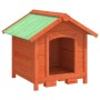 Dog house solid brown pine wood 65x65x61.5 cm by vidaXL, Dog kennels and fences - Ref: Foro24-172273, Price: 88,48 €, Discoun...