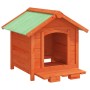 Dog house solid brown pine wood 65x65x61.5 cm by vidaXL, Dog kennels and fences - Ref: Foro24-172273, Price: 88,48 €, Discoun...