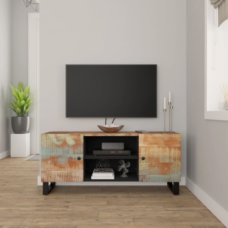 Recycled solid wood TV cabinet 105x33x46 cm by vidaXL, TV Furniture - Ref: Foro24-345222, Price: 138,94 €, Discount: %