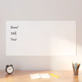 Magnetic white tempered glass wall board 100x50 cm by vidaXL, White boards - Ref: Foro24-347960, Price: 40,99 €, Discount: %