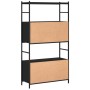 Estantería hierro y madera de ingeniería negro 80x30x145,5 cm de vidaXL, Librerías y estanterías - Ref: Foro24-832798, Precio...