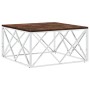 Mesa de centro acero inoxidable y madera maciza reciclada de vidaXL, Mesas de centro - Ref: Foro24-349973, Precio: 140,23 €, ...