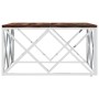 Mesa de centro acero inoxidable y madera maciza reciclada de vidaXL, Mesas de centro - Ref: Foro24-349973, Precio: 140,23 €, ...