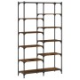 Engineered wood iron shelf smoked oak 100x32x170 cm by vidaXL, Bookcases and shelves - Ref: Foro24-832790, Price: 108,34 €, D...