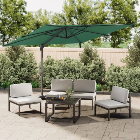 Cantilever parasol with green aluminum pole 300x300 cm by vidaXL, Umbrellas - Ref: Foro24-319913, Price: 243,21 €, Discount: %