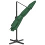 Cantilever parasol with green aluminum pole 300x300 cm by vidaXL, Umbrellas - Ref: Foro24-319913, Price: 243,21 €, Discount: %