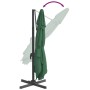 Cantilever parasol with green aluminum pole 300x300 cm by vidaXL, Umbrellas - Ref: Foro24-319913, Price: 243,21 €, Discount: %