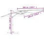 Cantilever parasol with green aluminum pole 300x300 cm by vidaXL, Umbrellas - Ref: Foro24-319913, Price: 243,21 €, Discount: %