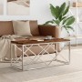 Stainless steel and solid recycled wood coffee table by vidaXL, Coffee table - Ref: Foro24-349965, Price: 89,69 €, Discount: %