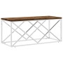 Stainless steel and solid recycled wood coffee table by vidaXL, Coffee table - Ref: Foro24-349965, Price: 89,69 €, Discount: %