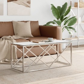 Stainless steel and glass coffee table 110x45x45 cm by vidaXL, Coffee table - Ref: Foro24-349963, Price: 114,65 €, Discount: %