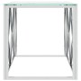 Stainless steel and glass coffee table 110x45x45 cm by vidaXL, Coffee table - Ref: Foro24-349963, Price: 114,73 €, Discount: %