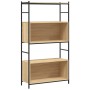 Iron wood engineered Sonoma oak shelf 80x30x145.5 cm by vidaXL, Bookcases and shelves - Ref: Foro24-832799, Price: 65,17 €, D...