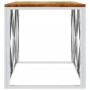 Stainless steel and solid acacia wood coffee table by vidaXL, Coffee table - Ref: Foro24-349967, Price: 78,99 €, Discount: %