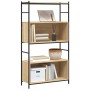 Iron wood engineered Sonoma oak shelf 80x30x145.5 cm by vidaXL, Bookcases and shelves - Ref: Foro24-832799, Price: 64,99 €, D...