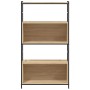 Iron wood engineered Sonoma oak shelf 80x30x145.5 cm by vidaXL, Bookcases and shelves - Ref: Foro24-832799, Price: 64,99 €, D...