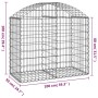 Bogenförmiger Gabionenkorb aus verzinktem Eisen, 100 x 50 x 80/100 cm von vidaXL, Töpfe und Pflanzgefäße - Ref: Foro24-153434...