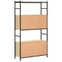 Iron wood engineered Sonoma oak shelf 80x30x145.5 cm by vidaXL, Bookcases and shelves - Ref: Foro24-832799, Price: 64,99 €, D...