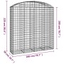 Galvanized iron arch-shaped gabion basket 200x50x200/220 cm by vidaXL, Pots and planters - Ref: Foro24-153480, Price: 139,68 ...