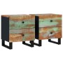 Mesitas de noche 2 uds de madera maciza reciclada 40x33x46 cm de vidaXL, Mesitas de noche - Ref: Foro24-345219, Precio: 185,4...