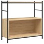 Estantería hierro madera ingeniería roble Sonoma 80x30x78,5 cm de vidaXL, Librerías y estanterías - Ref: Foro24-832794, Preci...