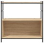 Estantería hierro madera ingeniería roble Sonoma 80x30x78,5 cm de vidaXL, Librerías y estanterías - Ref: Foro24-832794, Preci...