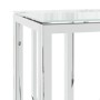 Stainless steel and glass console table 70x30x70 cm by vidaXL, Side tables - Ref: Foro24-350033, Price: 179,62 €, Discount: %